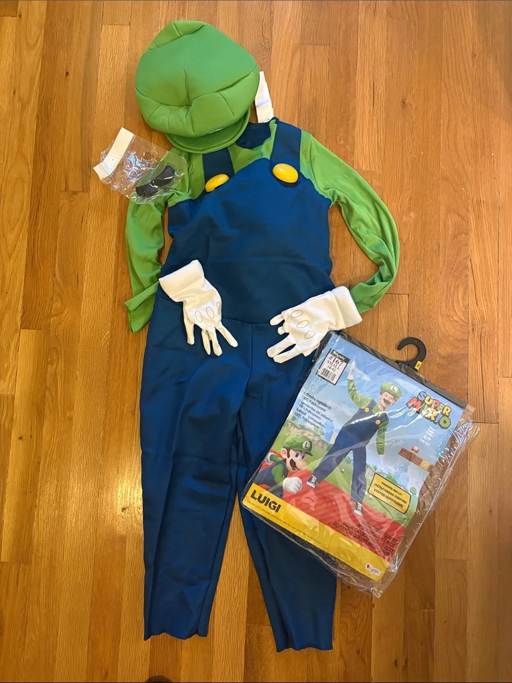 Kids Luigi Costume - Green and Blue Superhero Outfit